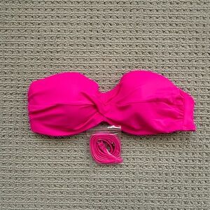 NWOT Victoria's Secret Hot Pink Bandeau Bikini Top